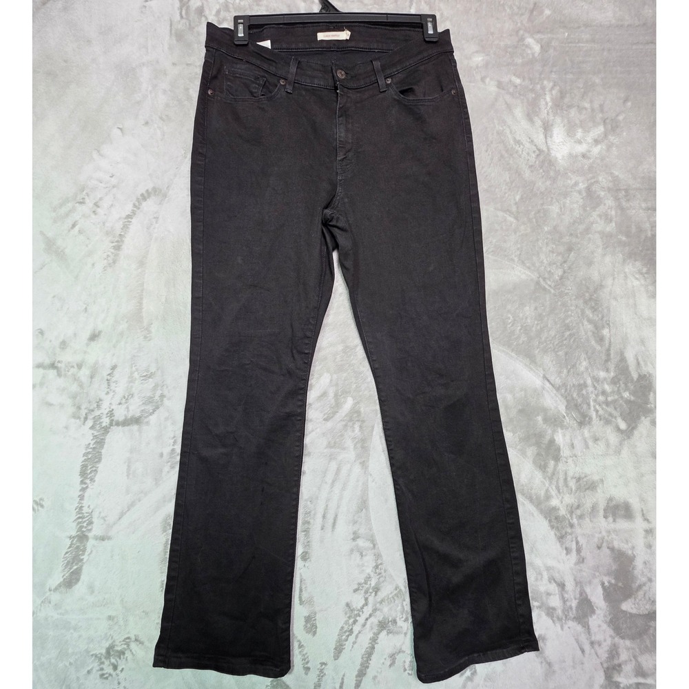 Levis Classic Bootcut Jeans Womens 14M W32 L32 Black Denim 39252-0017 Stretch
